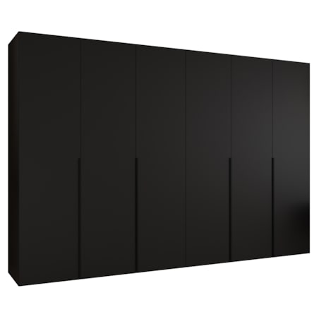 Szafa uchylna otwierana ALICANTE 1 300 wys. 202 cm Czarny + u. Czarny