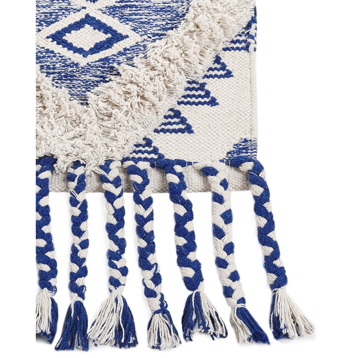 Dywan bawełniany 80 x 200 cm beżowo-niebieski MANAVGAT