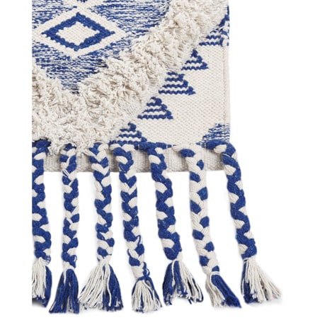 Dywan bawełniany 80 x 200 cm beżowo-niebieski MANAVGAT