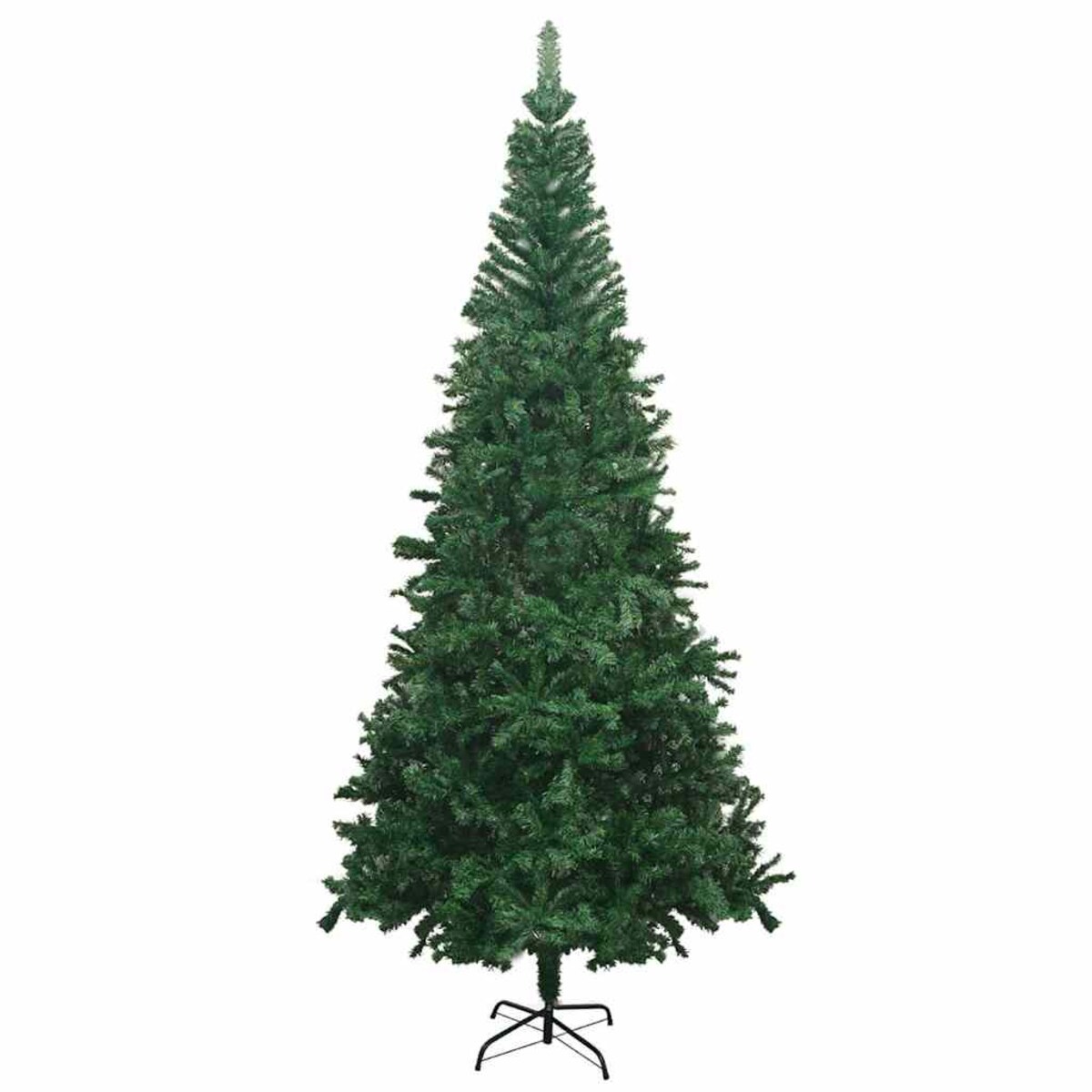vidaXL Sztuczna choinka z lampkami i bombkami, L, 240 cm, zielona