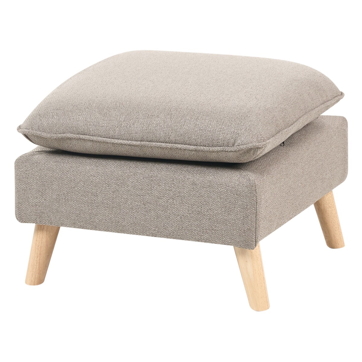 Sofa DALVIK Jasnobrązowy z otomaną dla 3 osób