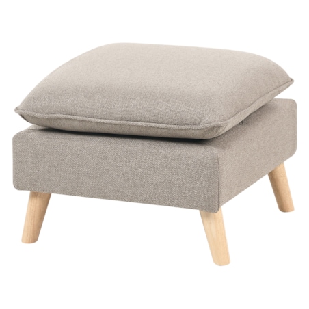 Sofa DALVIK Jasnobrązowy z otomaną dla 3 osób