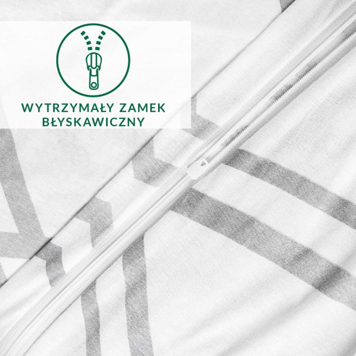 Pościel bawełniana 220x200 Kratka szara, biała z dzianiny jersey