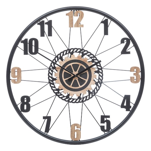 Zegar ścienny loftowy MOHAN, Ø 65 cm