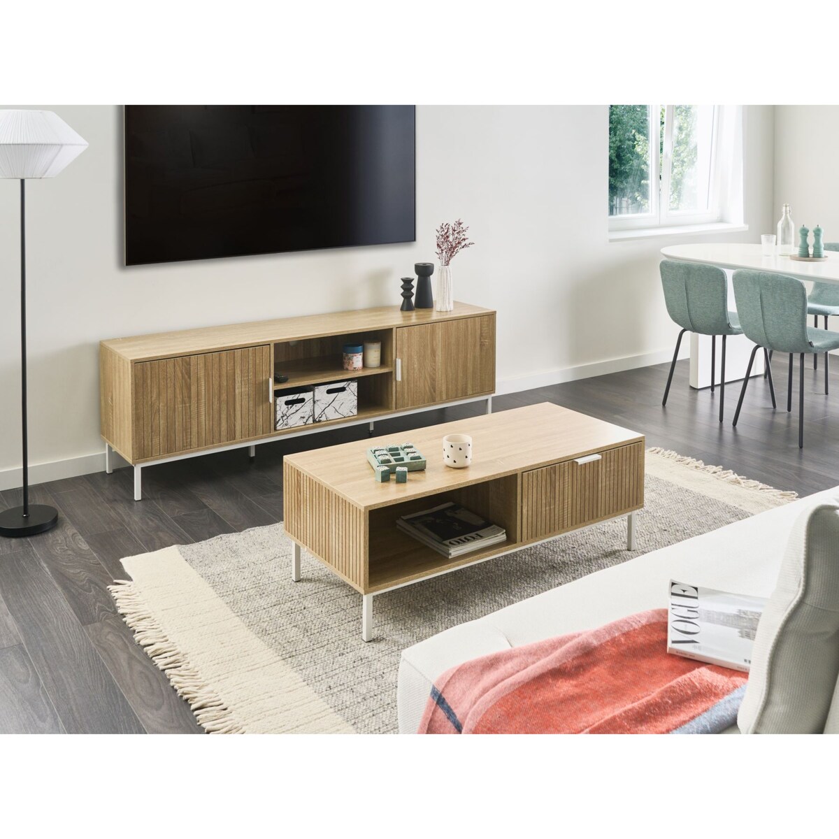 Szafka RTV ROYALLA Jasnobrązowy