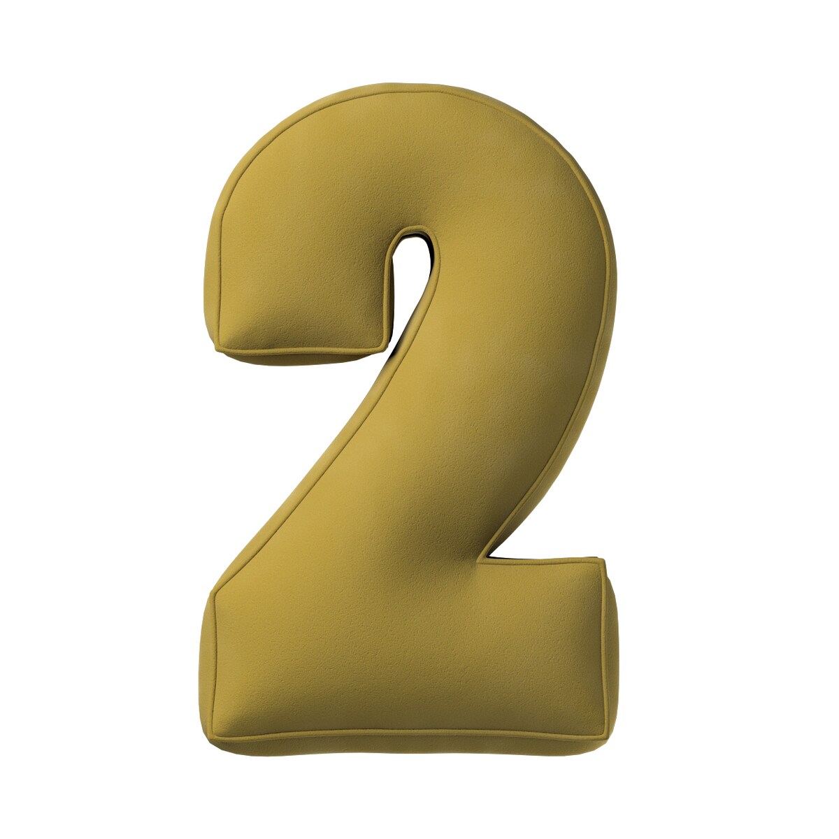 Poduszka Cyferka 2, oliwkowy zielony, 25 x 40 cm, Posh Velvet