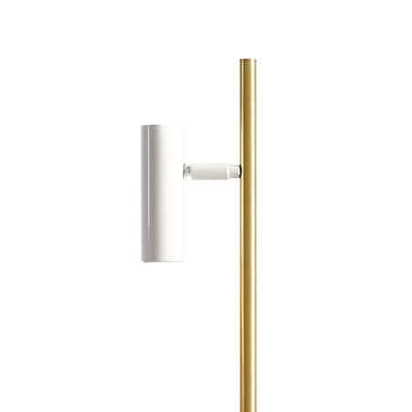 Stołowa lampa biurkowa TREVO 1097B40 Aldex regulowana lampka stojąca biała mosiądz