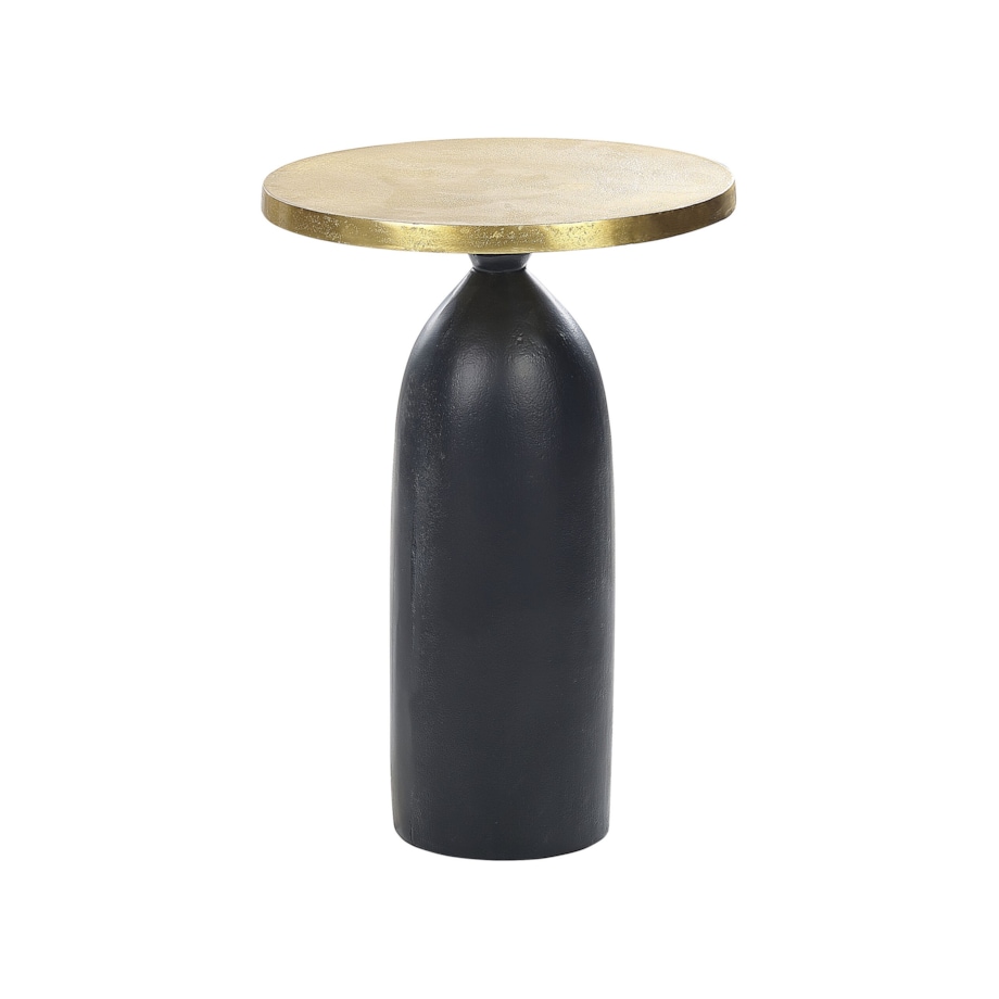 Stolik pomocniczy metalowy czarno-złoty TEKAPO