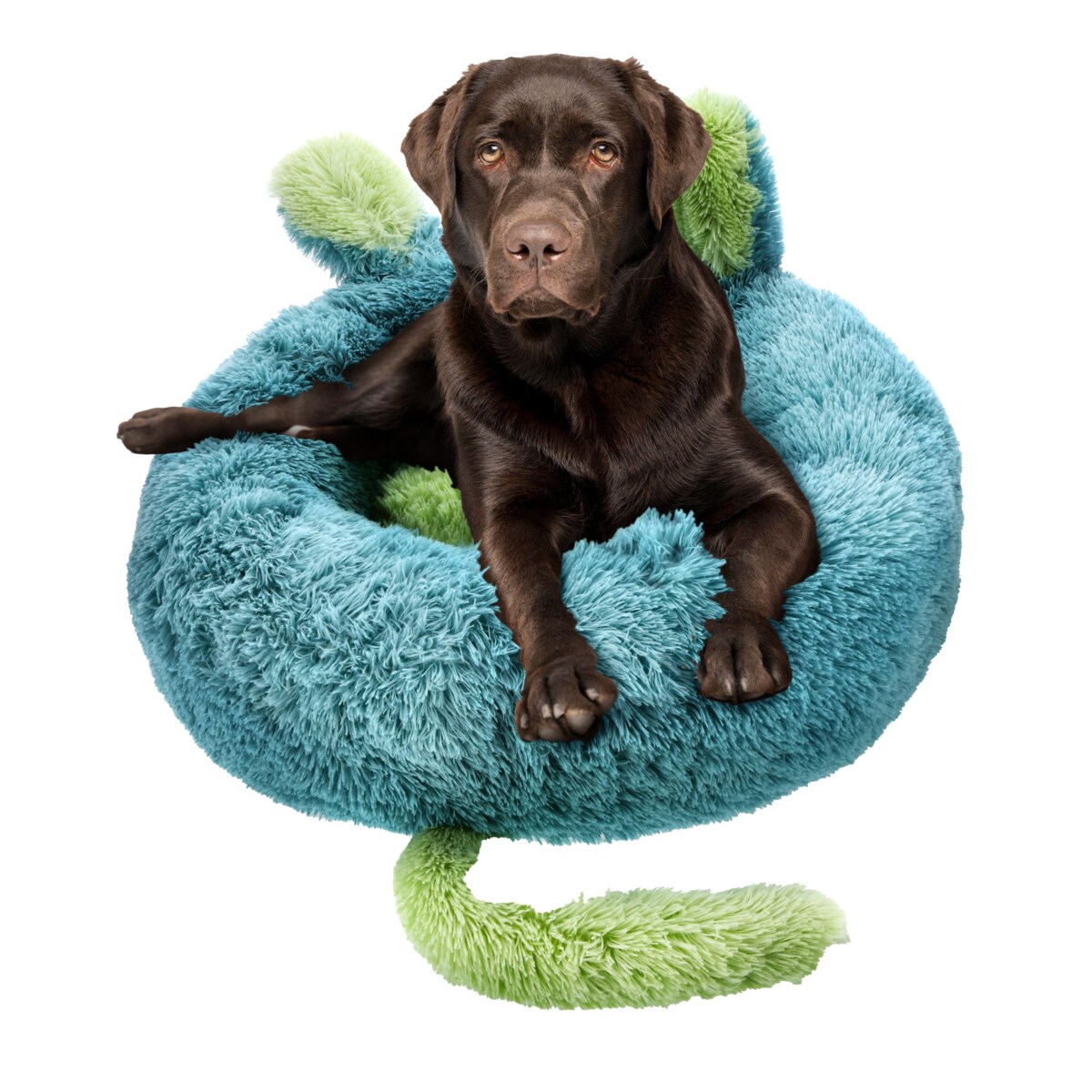 Legowisko dla psa POSŁANIE kojec okrągłe MIĘKKIE poduszka 80x80 cm WŁOCHATE