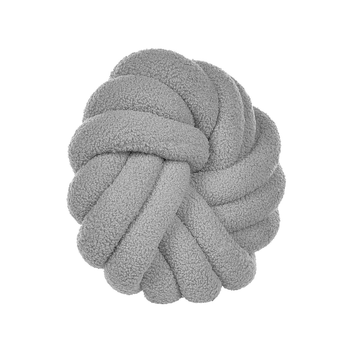 Poduszka dekoracyjna boucle supeł 31 x 31 cm szara AKOLA