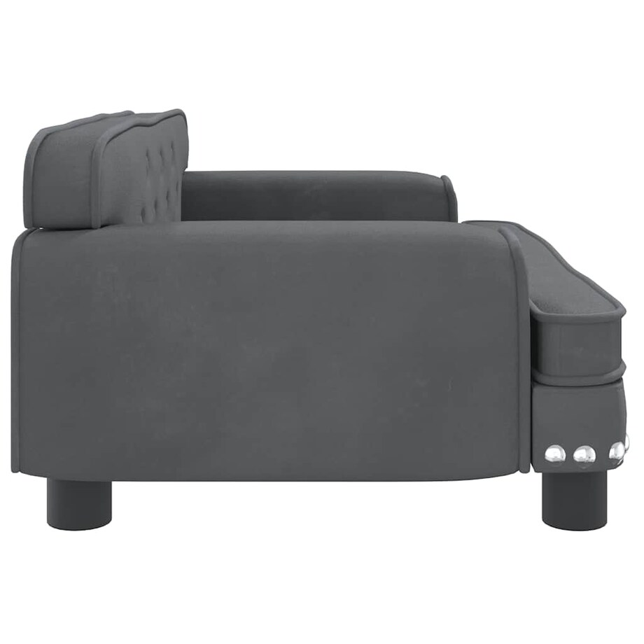 vidaXL Sofa dla dzieci, ciemnoszara, 70x45x30 cm, aksamit