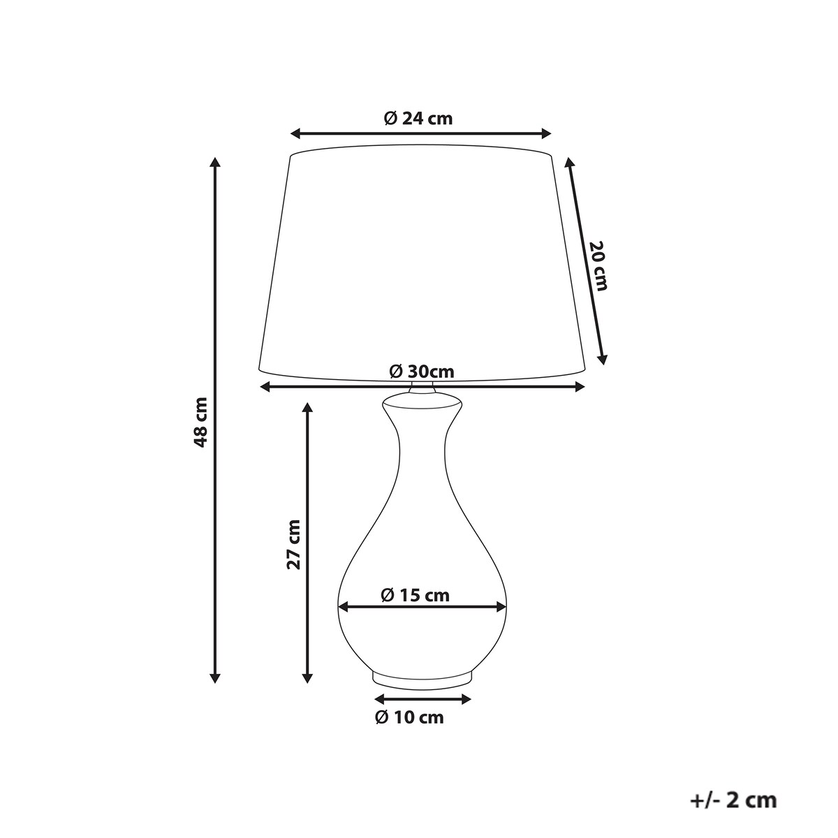 Lampa stołowa CARMEN Porcelana Biały/ niebieski