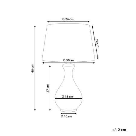 Lampa stołowa CARMEN Porcelana Biały/ niebieski