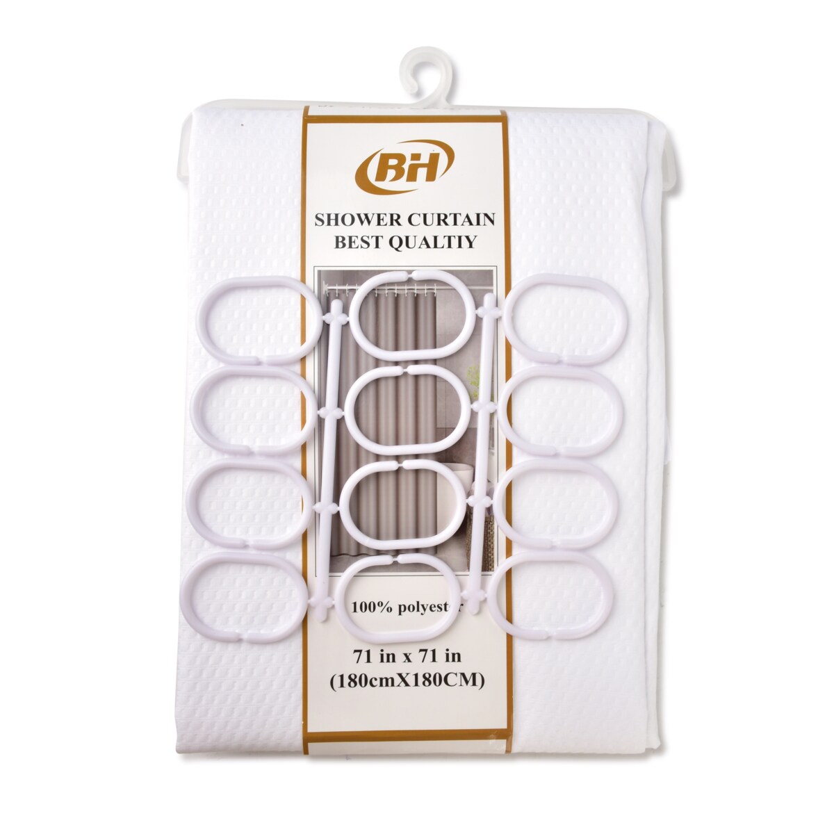 ZAC WHITE Zasłona prysznicowa 180x180cm