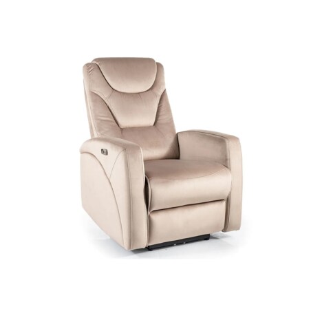 Fotel rozkładany KRONOS VELVET ciemnobeżowy