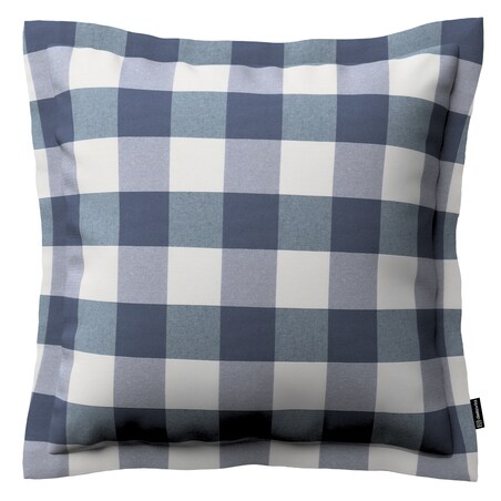 Poszewka Mona na poduszkę 45x45 granatowo-biała krata (5,5x5,5cm)