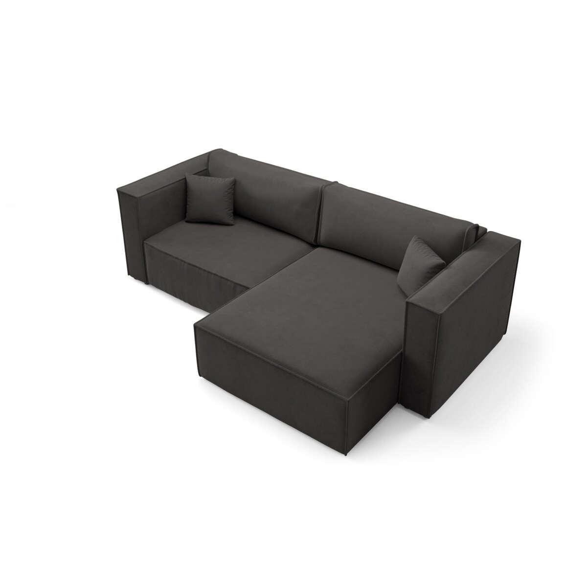 Narożnik KEYMON z funkcją spania welurowa tkanina Kolor: Gerra 75