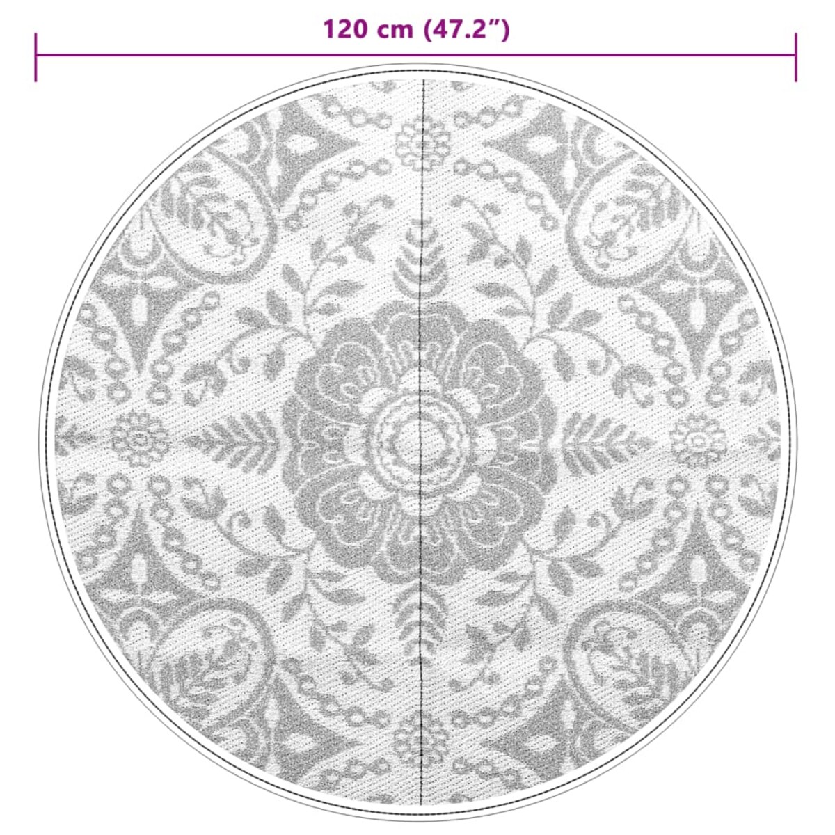 vidaXL Dywan na zewnątrz, ARAKIL błękitny, Ø120 cm, PP