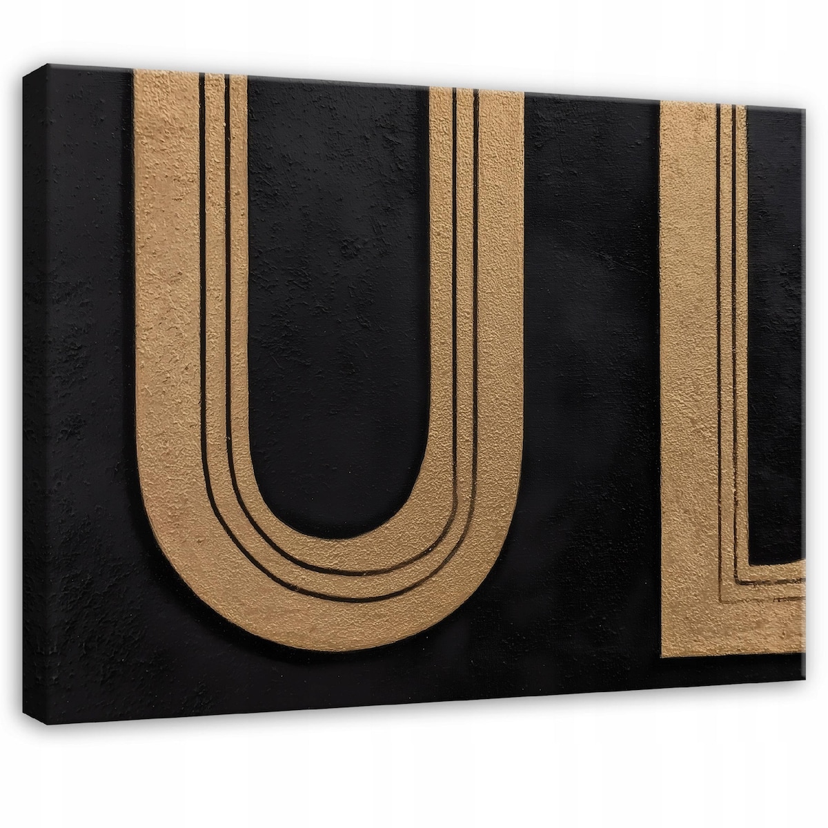 Obraz Do Sypialni Salonu Na Płótnie Abstrakcja Geometryczna Czarny 100x70