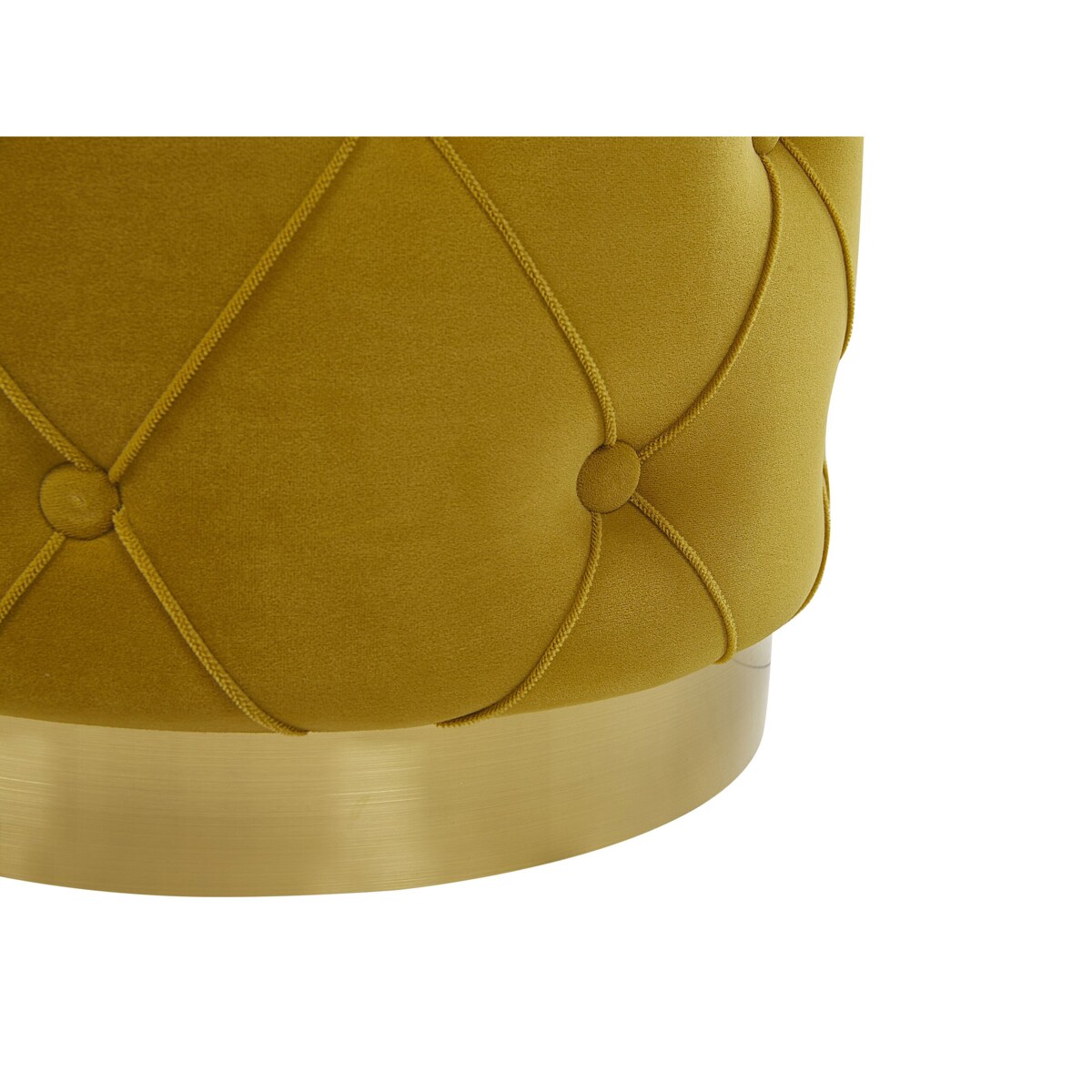 Zestaw 2 pufów ze schowkiem musztardowy PUEBLO