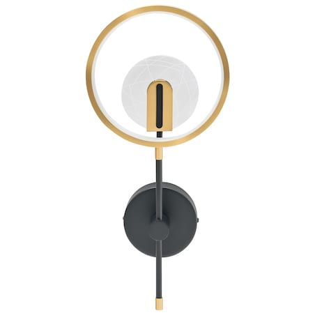 Lampa ścienna LED SAMBRE Złoty Czarny Metal