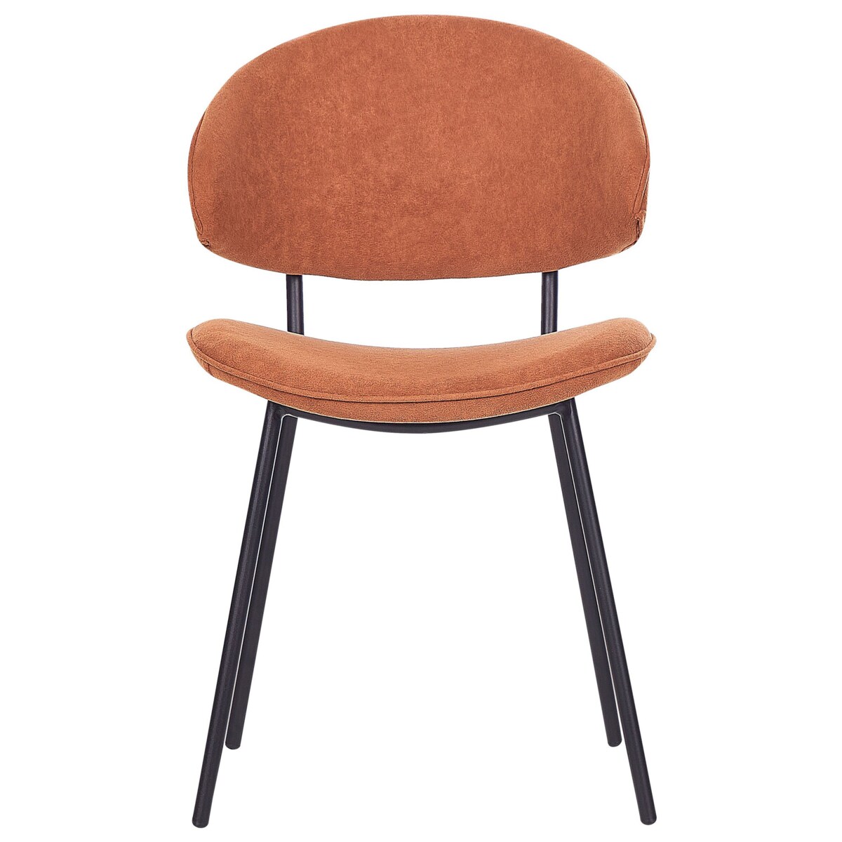 Krzesło do jadalni Zestaw 2 Tkanina Pomarańczowy KIANA