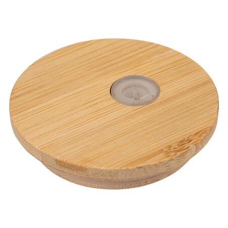 Szklany dzbanek i 4 szklanki z bambusową pokrywką