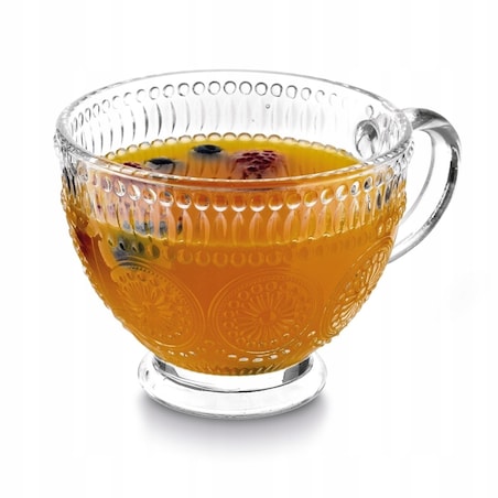 KUBEK FILIŻANKA szklanka 400 ml na herbatę kawę latte WZORZYSTA 6szt
