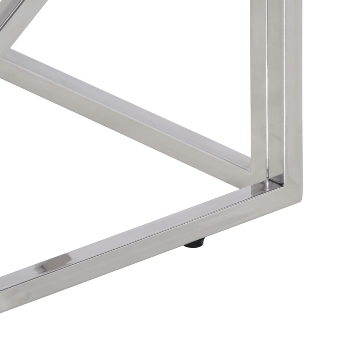 vidaXL Stolik kawowy, srebrny, stal nierdzewna i drewno z podkładów