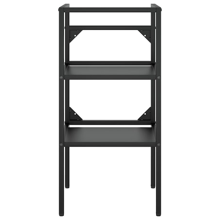 vidaXL Stelaż pod umywalkę, czarny, 40x38x83 cm, żelazny