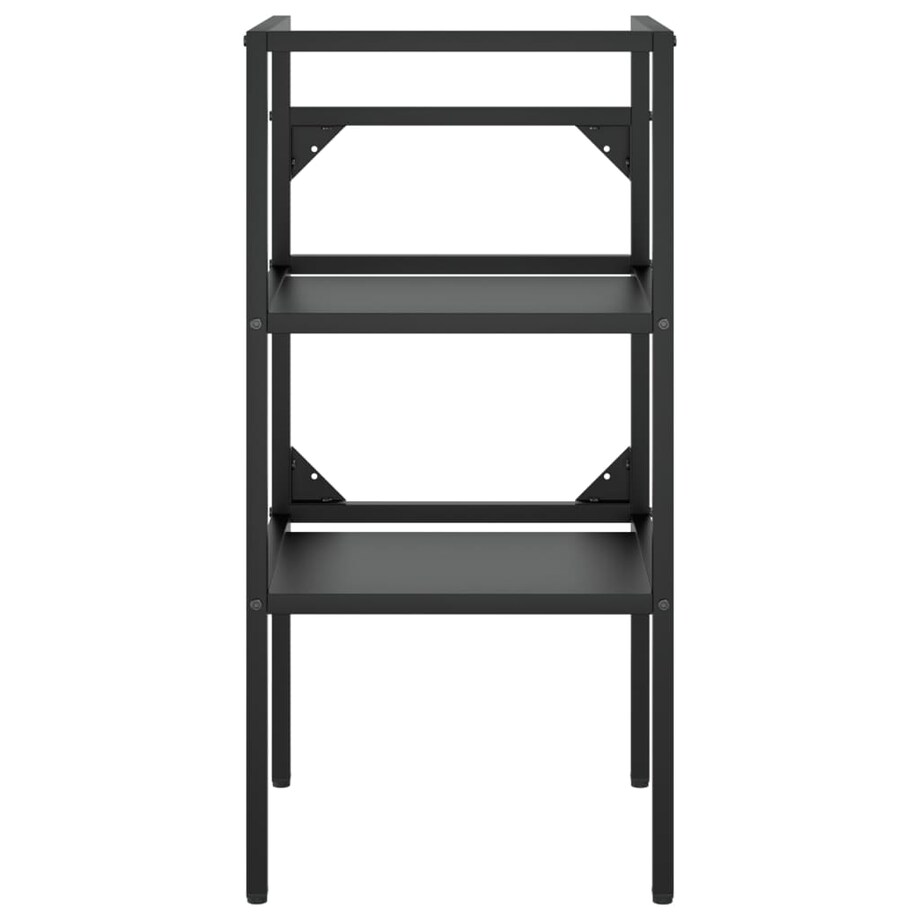 vidaXL Stelaż pod umywalkę, czarny, 40x38x83 cm, żelazny