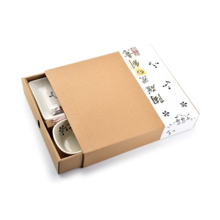 SUSHI Zestaw dla 2 osób beżowy czarne kwiaty 10 elementów