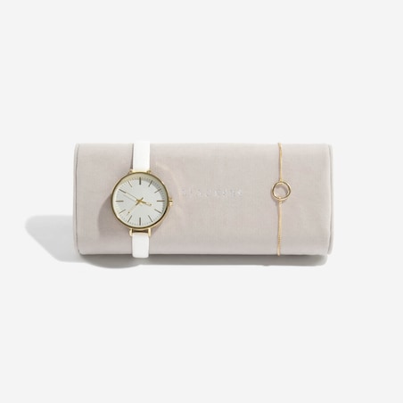 Poduszka na zegarki Stackers jasnoszara velvet