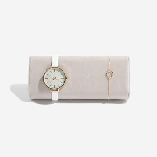 Poduszka na zegarki Stackers jasnoszara velvet