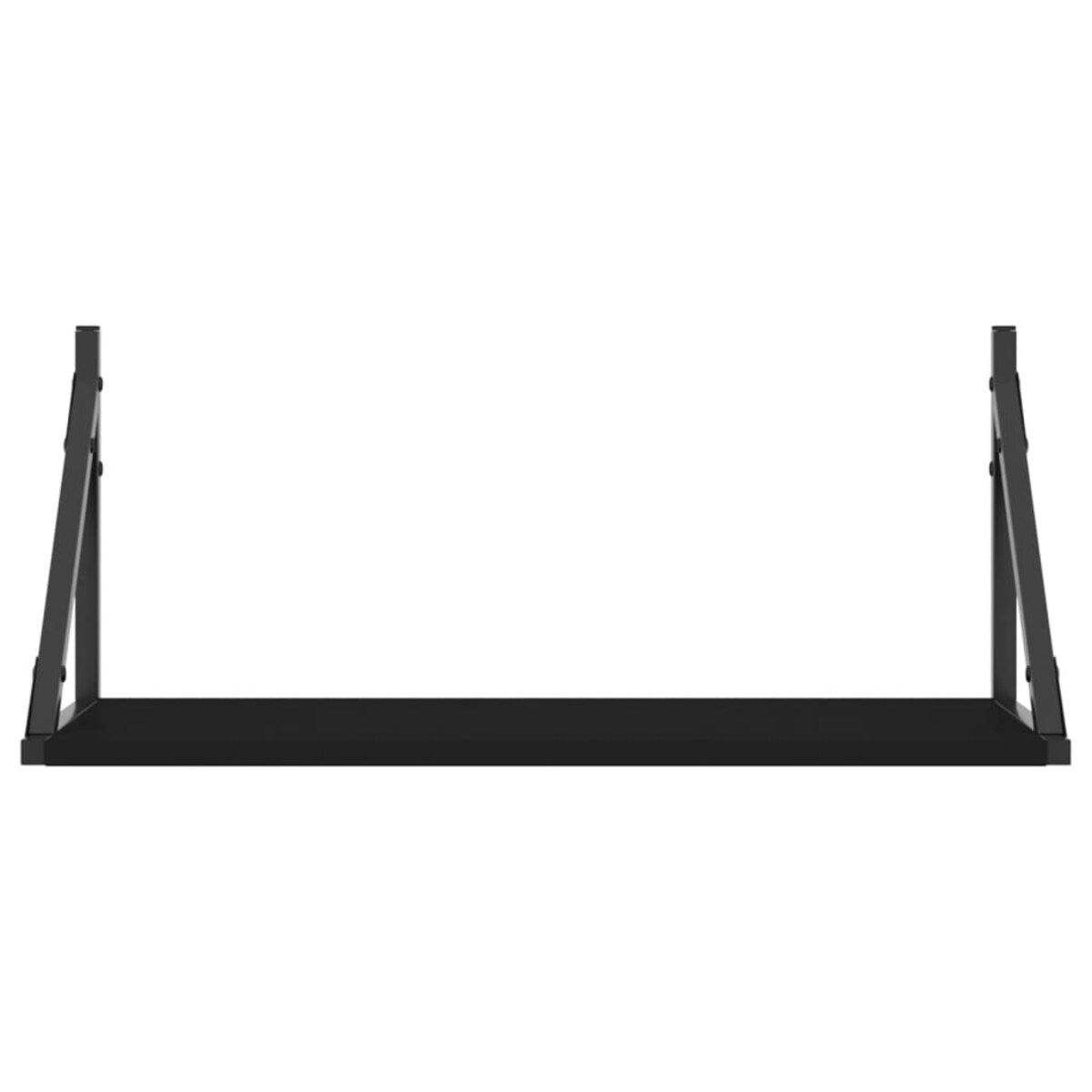 vidaXL Półki ścienne, 2 szt., czarne, 60x25x25,5 cm