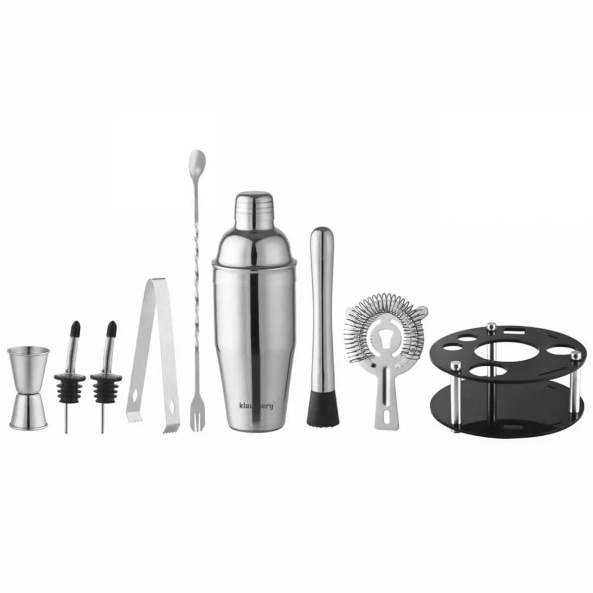 Zestaw barmański 9 elementów Shaker KLAUSBERG srebrny