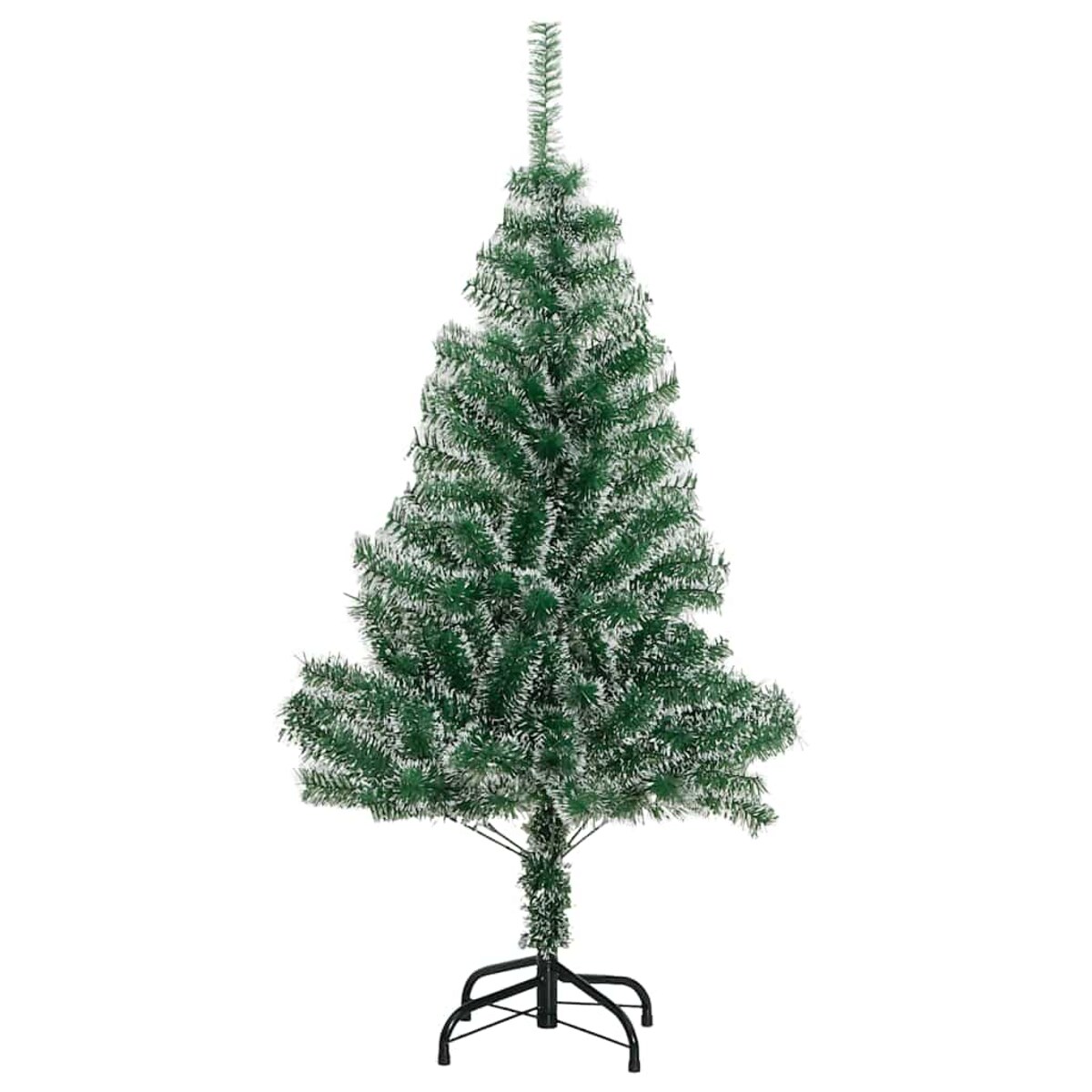 vidaXL Sztuczna choinka ze 150 LED, bombkami i śniegiem, 120 cm