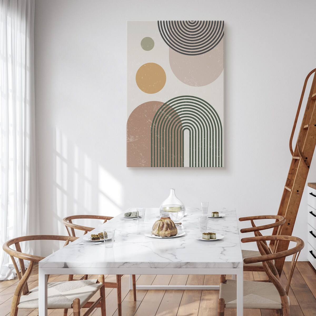 Obraz Kształty Geometryczne Aztecki Styl 80x120cm