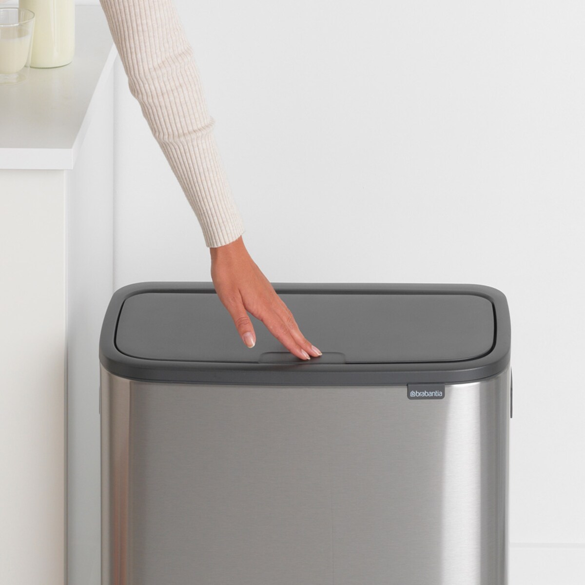 Kosz na śmieci Touch Bin BO 2x30L stal matowa 221422