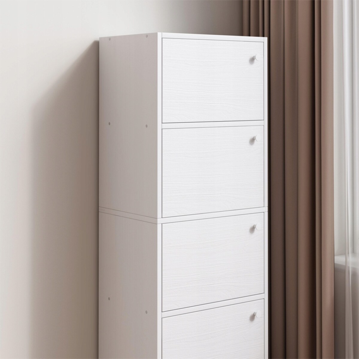 Komoda nowoczesna pojemna szafka duża biała skandynawski loft retro