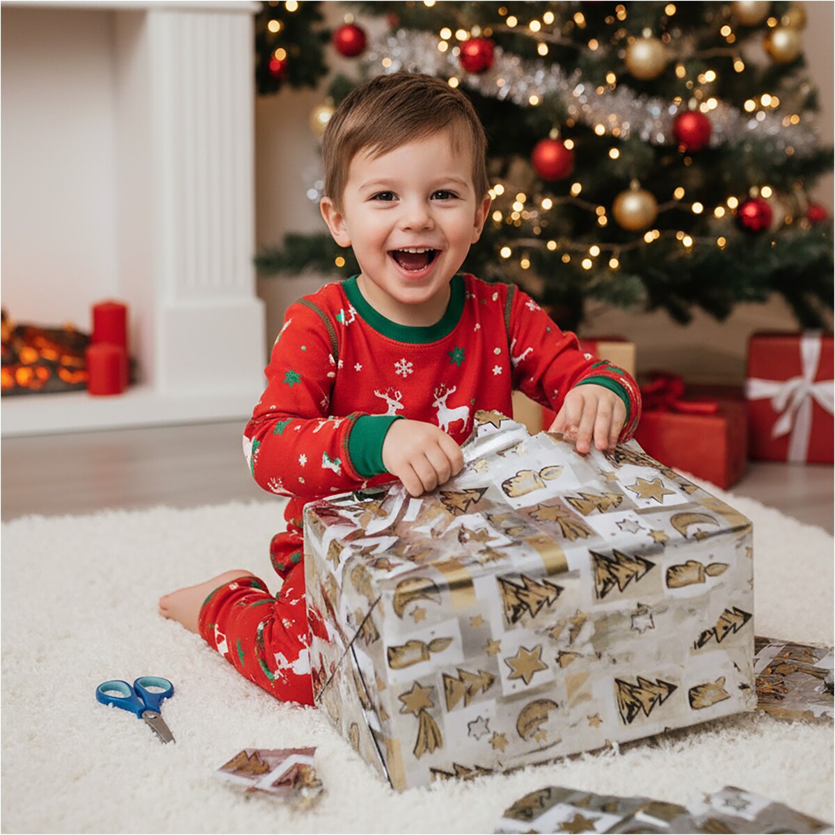 Papier Prezentowy Do Pakowania Prezentów 25 m MEGAROLKA Świąteczny Do Paczek Boże Narodzenie Ozdobny