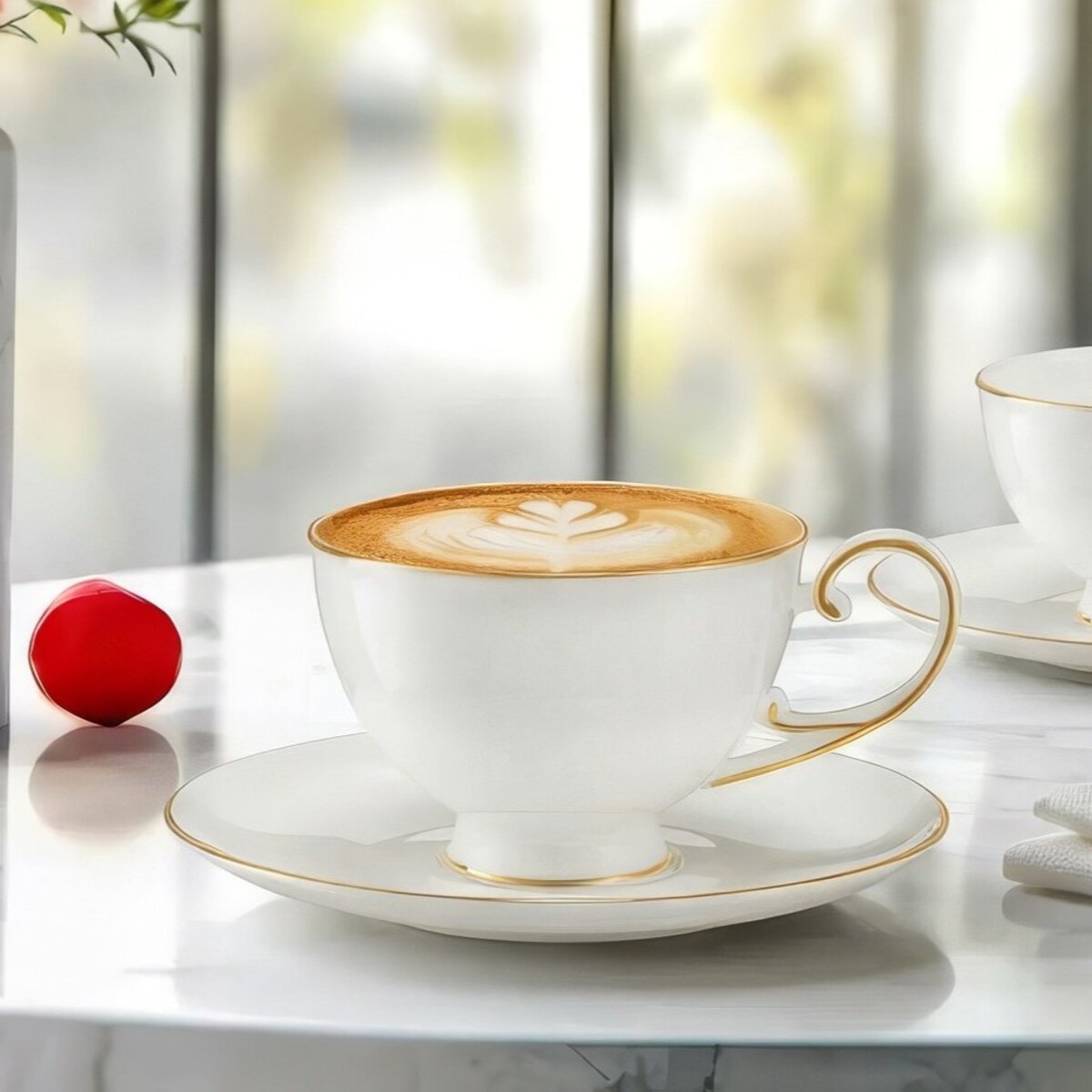 VILLA ITALIA Filiżanka ze spodkiem porcelanowa 230 ml SONETTA