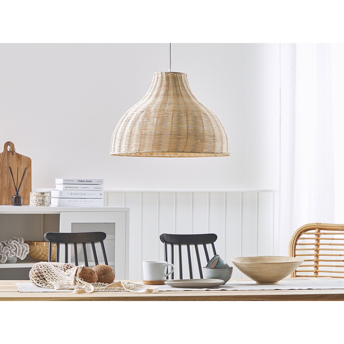 Lampa wisząca rattanowa naturalna MILLIAN