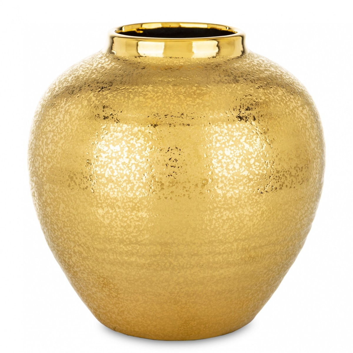 Wazon ceramiczny 19,5x17,5x17,5 cm MEEKE-3 złoty