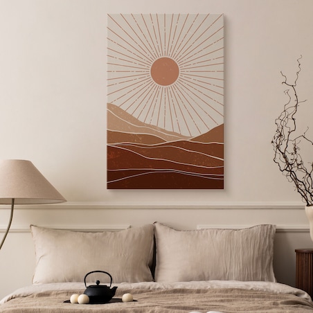 Obraz Azteckie Słońce Promienie 80x120cm