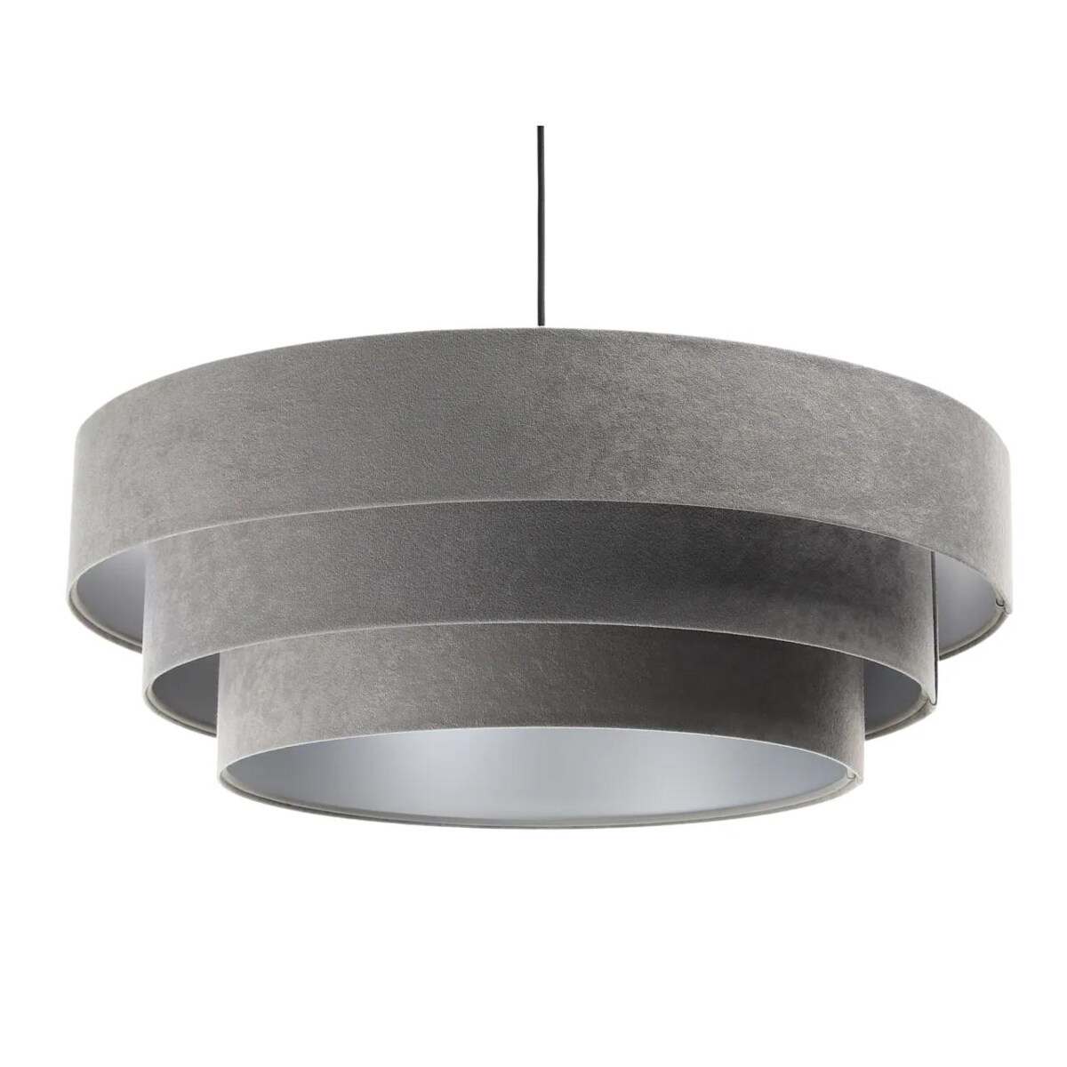 Lampa wisząca TRIO szara/srebrna