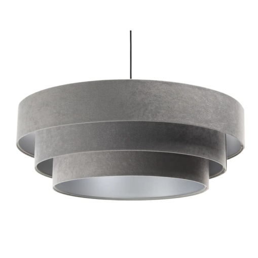 Lampa wisząca TRIO szara/srebrna