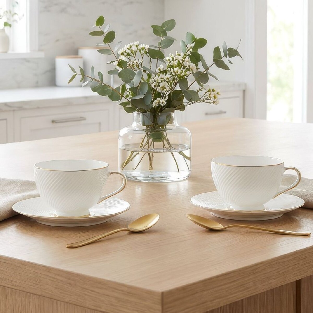 VILLA ITALIA Filiżanka ze spodkiem porcelanowa 280 ml TOSCA