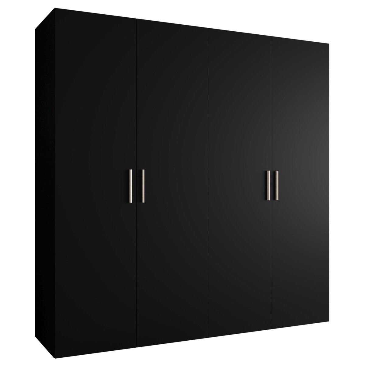 Szafa uchylna otwierana BARI 1 200 wys. 202 cm Czarny + u. Srebrny
