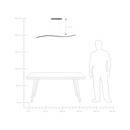 Lampa wisząca LED metalowa czarna CALAO